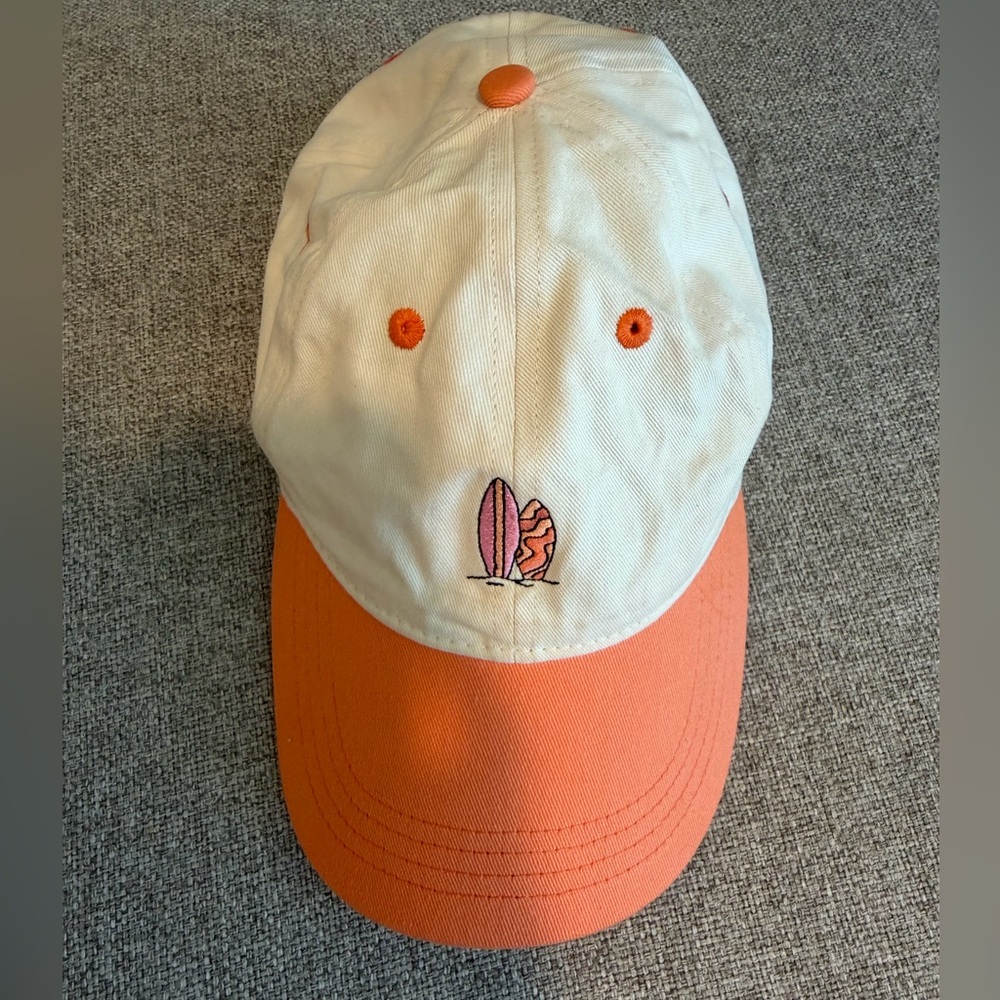 Frazier Sterling Surfboard hat Orange and Cream Baseball Cap